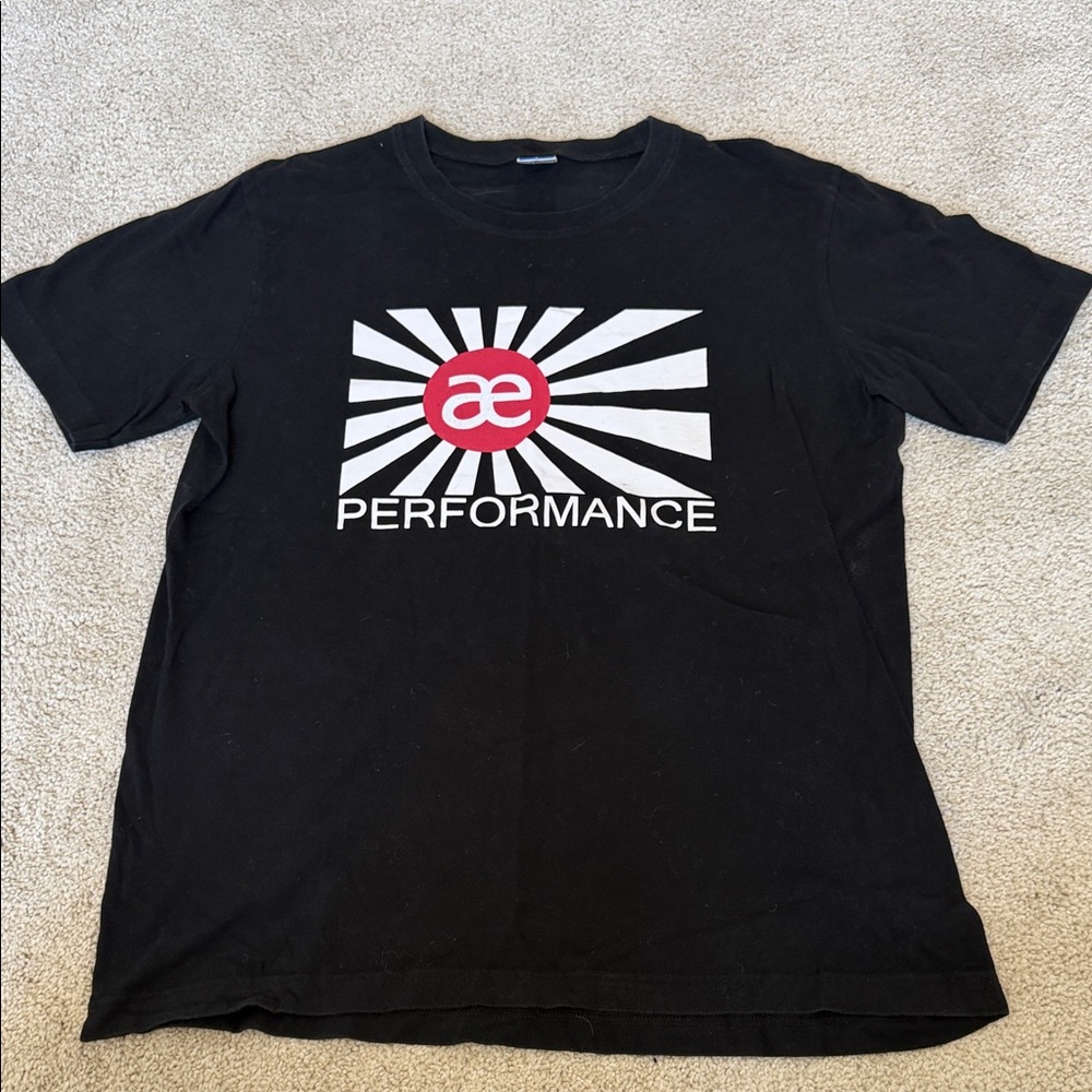 Men's Black 'æ Performance' Graphic Short-Sleeve Tee